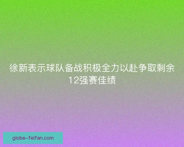 徐新表示球队备战积极全力以赴争取剩余12强赛佳绩